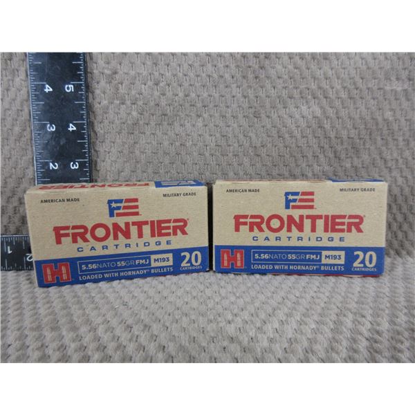 5.56 Nato 55 gr FMJ Frontier - 2 Sealed Boxes of 20