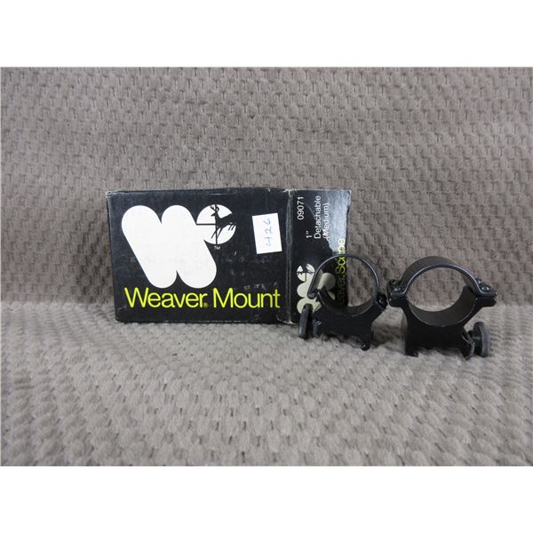 Weaver 1" Rings Black - New Old Stock