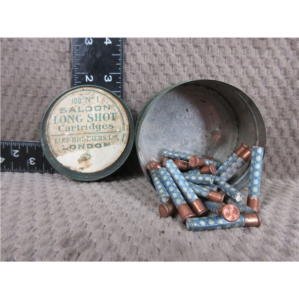 Saloon Long Shot Cartridges Eley Brother Tin of 22