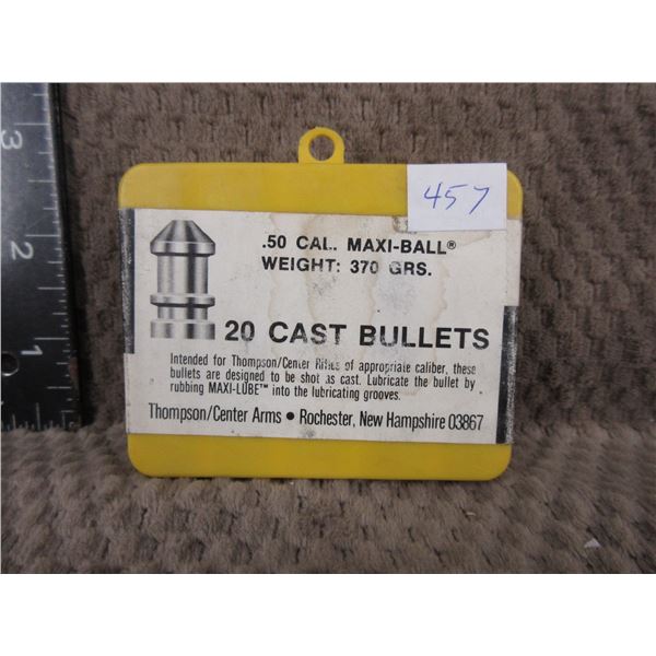 50 Cal Maxi-Ball 370gr Thompson Center - 2 Boxes of 20 Unopened