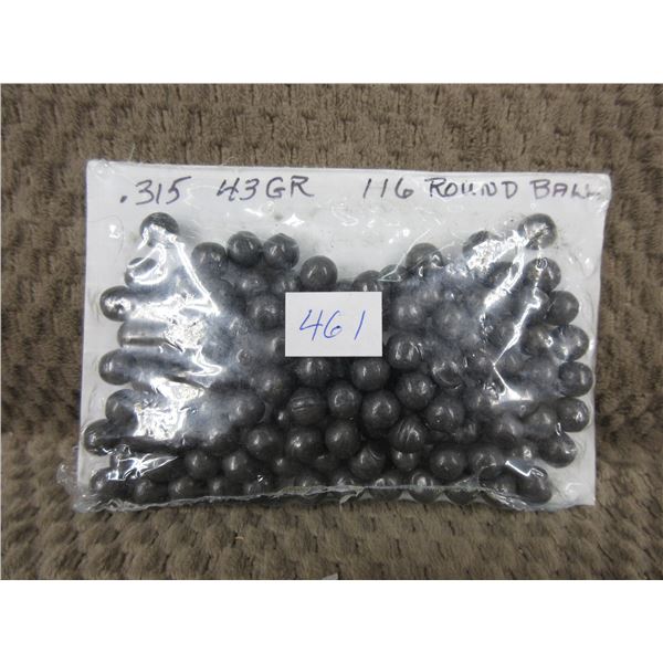 .315 Diameter 43gr - Package of 116 Round Lead Balls