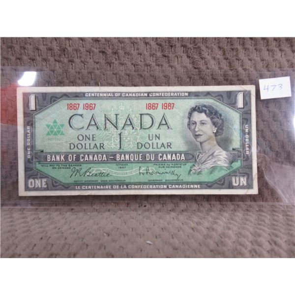 1867-1967 One Canadian Dollar Bill