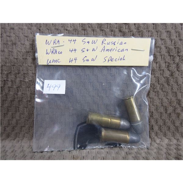 Collector Ammo - 2 WRA Co. 44 S&W Russian, American 1 UMC 44 S&W Special