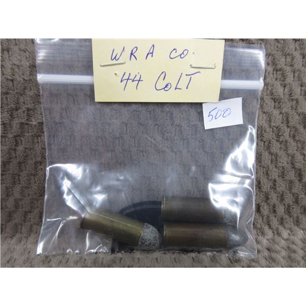 Collector Ammo - 3 WRA Co. 44 Colt