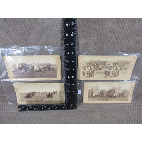 4 - Vintage Stereoscopic Cards, Pictures are from Boers War