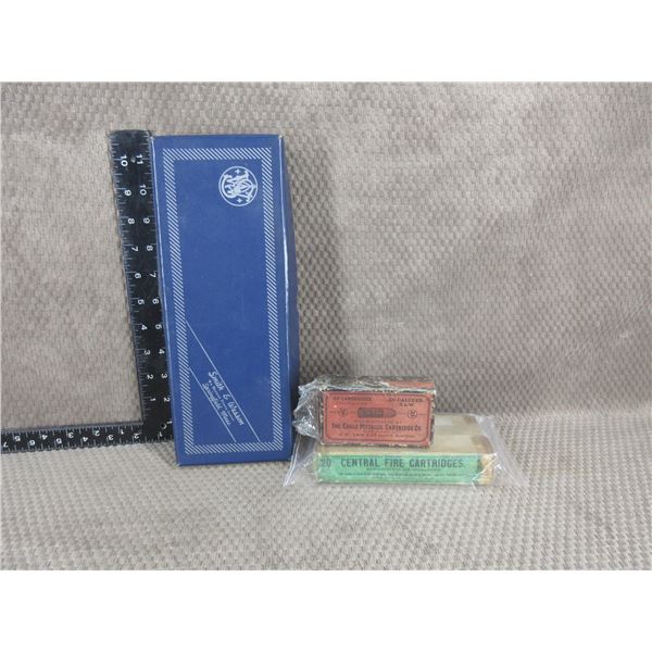3 - Empty Boxes - 2 Cartdridge Boxes & S&W Pistol Box
