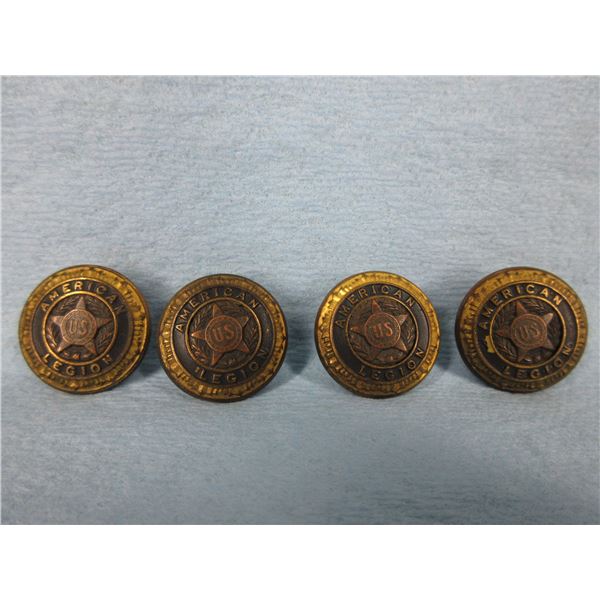 4 - Vintage American Legion Buttons