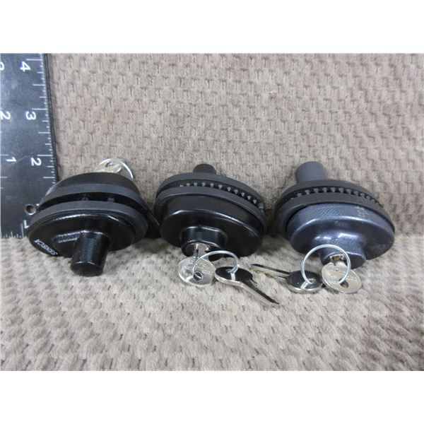 3 Trigger Locks - All with keys and all keyed different