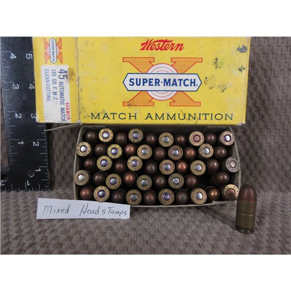 45 Auto 185gr FMC Mixed Head Stamps - Box of 50
