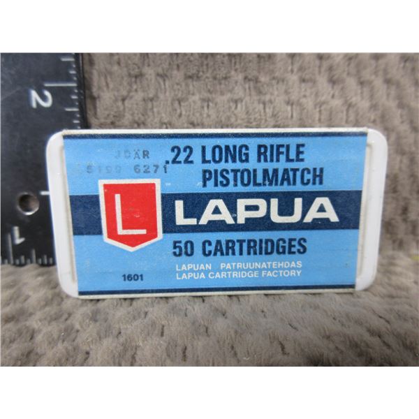 Collector Ammo - Pistol Match by Lapua 22 LR - Box of 50