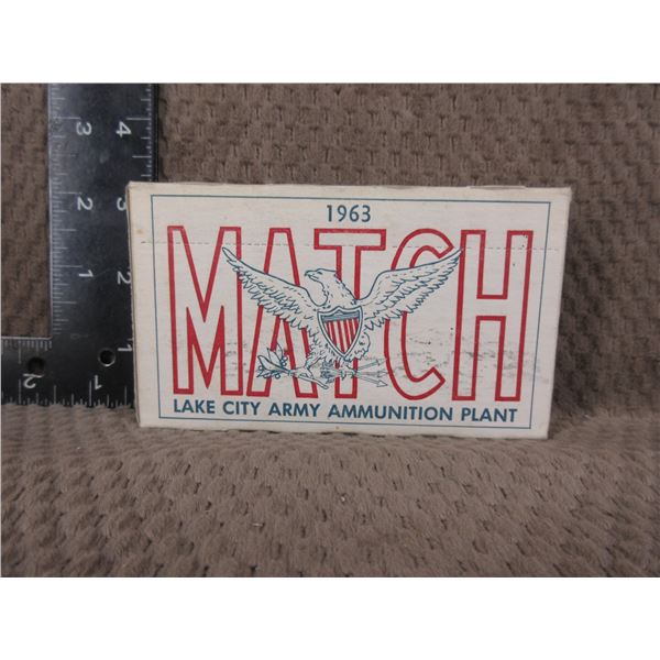 7.62 MM Match 173gr Lake City Army Ammunition Plant