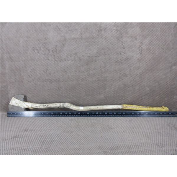 Indigenous War Axe with Rock Head