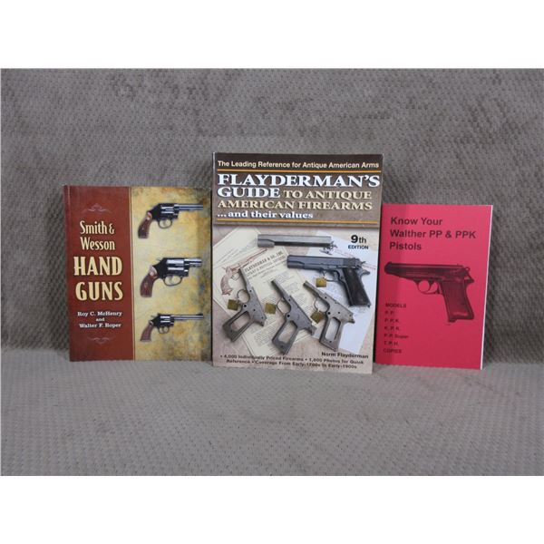 3 - Gun Books - Walther PP & PPK, S&W, Flayderman's