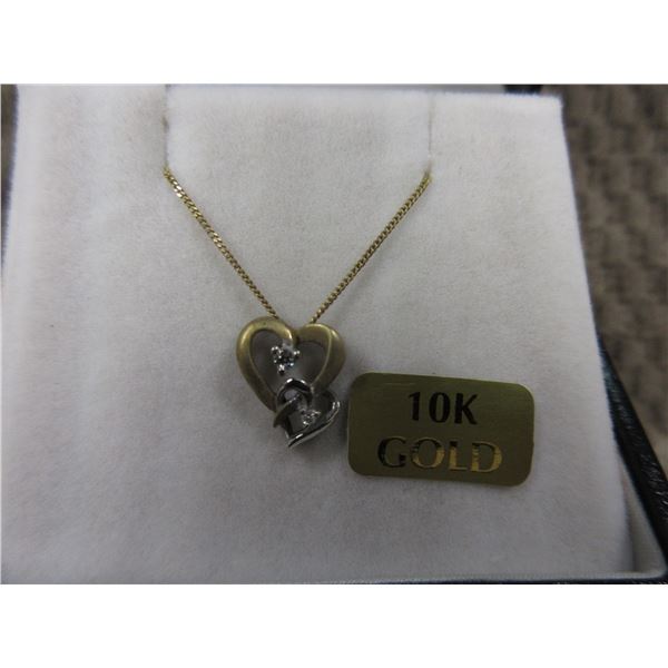 10K Gold Chain and 10K Charm