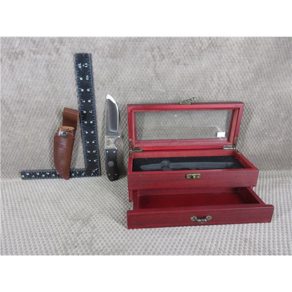 Ducks Unlimited Knife Stone River Ltd with Sheath & Case