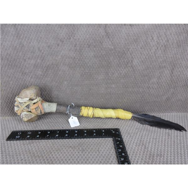 Indigenous War Club with Rock Head