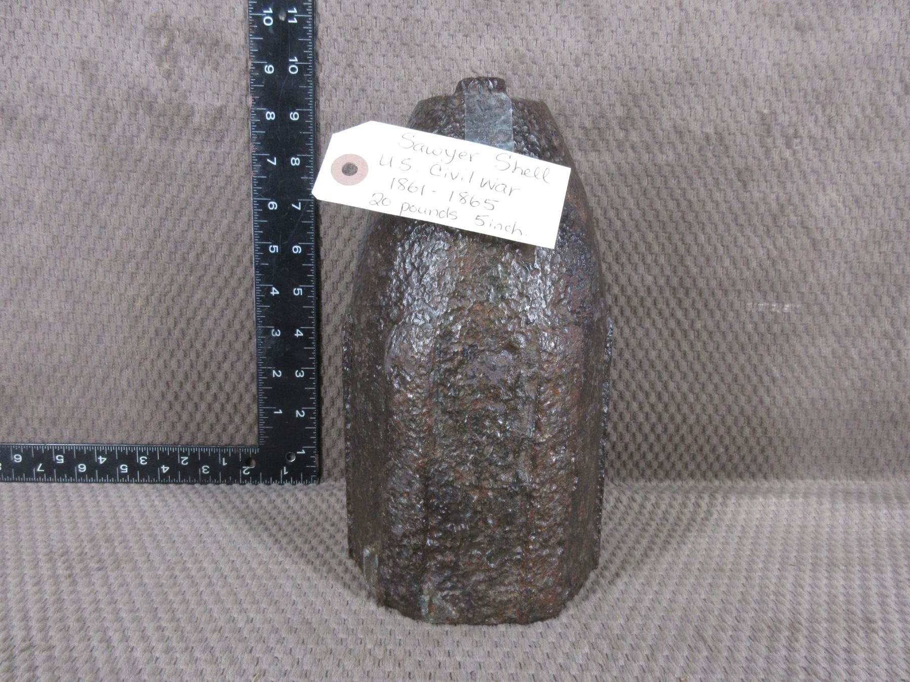 Sawyer Artillery Shell Sabot US Civil War 20 Pound 5 Inch