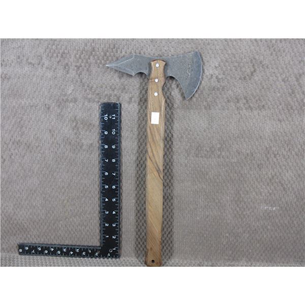 Custom Made Damacus Hatchet with Walnut Handle - Sharp