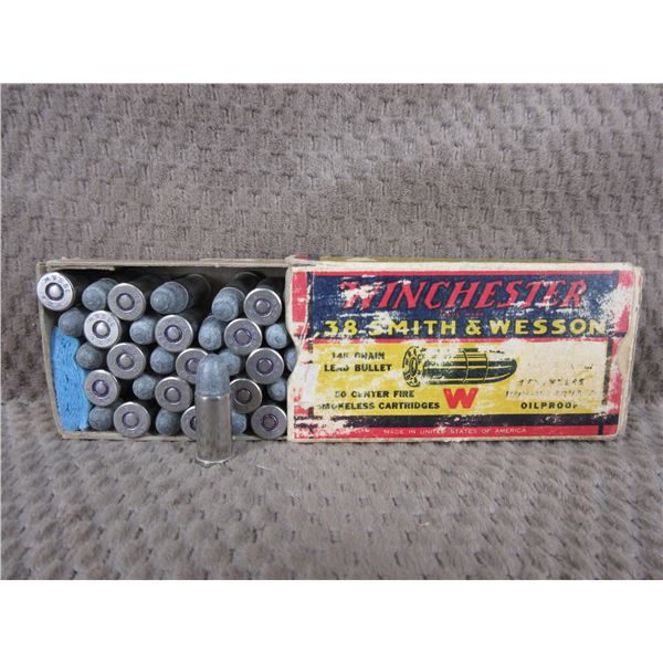 38 S&W 145 gr Lead Collector Ammo - Box of 47