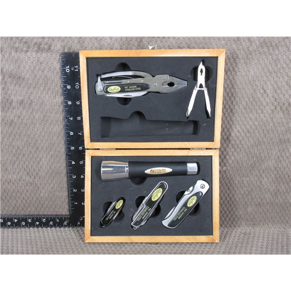 Sheffield Knife & Tool Set in Wood Case