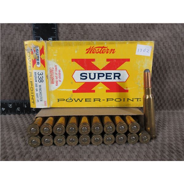 338 Win. Mag 300gr Soft Point by Western - Box of 20