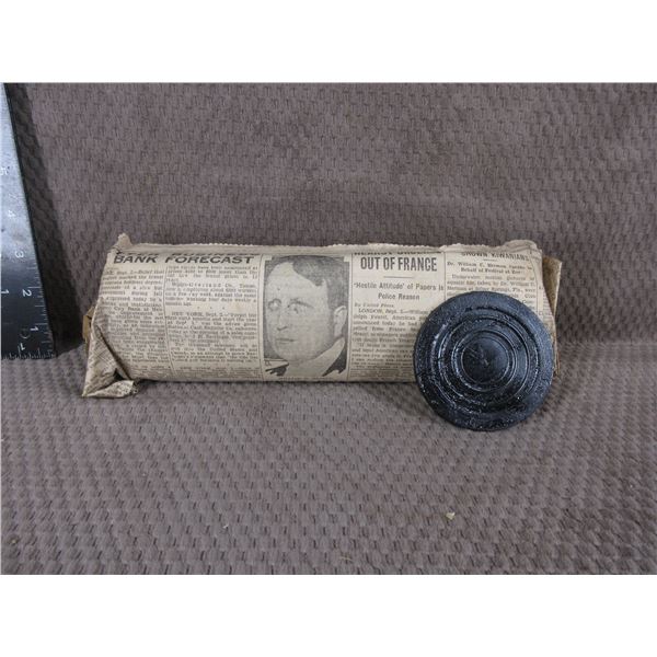 Roll of Peters Duvrock Targets - Date on Newspaper 1930