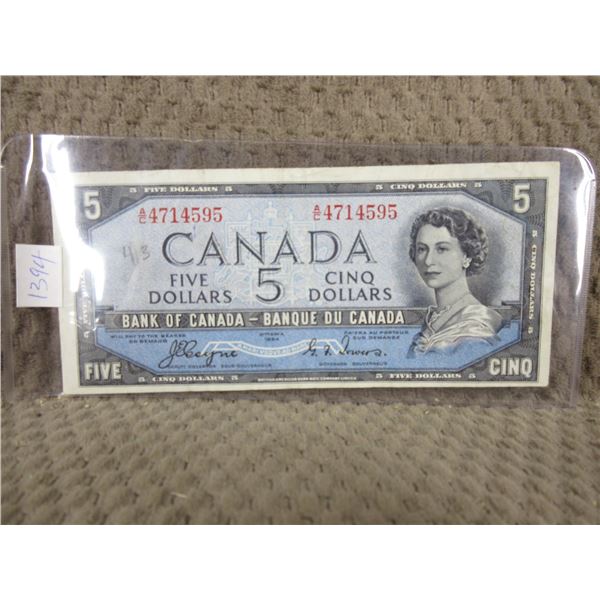 1954 - Five Canadian Dollar Bill - Devil's Face