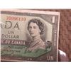 Image 2 : 1954 - One Canadian Dollar Bill - Devil's Face