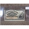 Image 1 : 1900 - 25 Cent Canadian Bill - Miss Cut Shinplaster