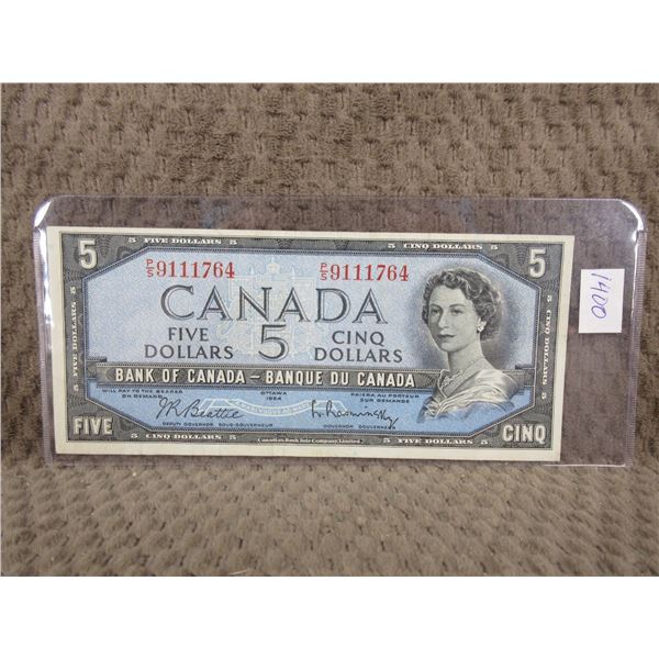 1954 - Five Canadian Dollar Bill