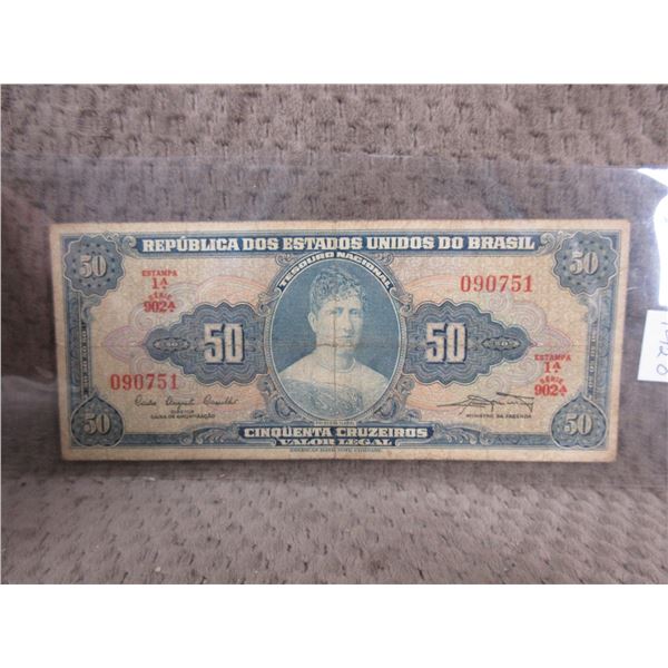 1942-1967 - Fifty Cruzeiro Bill Brazil