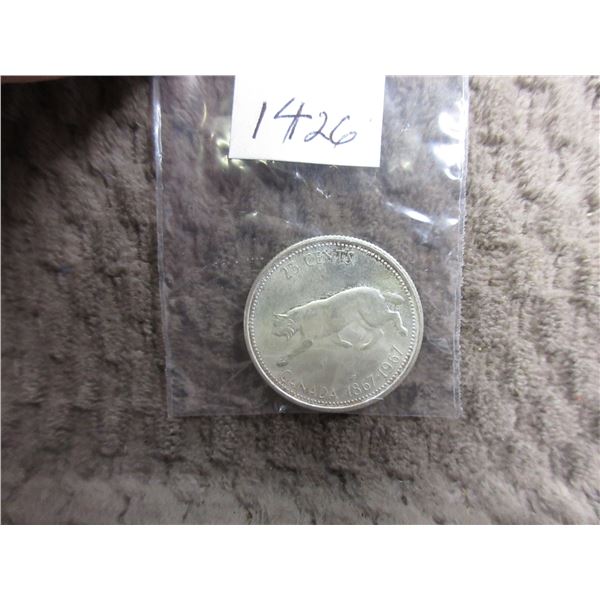 1967 - Twenty Five Cent Centennial Canadian Coin