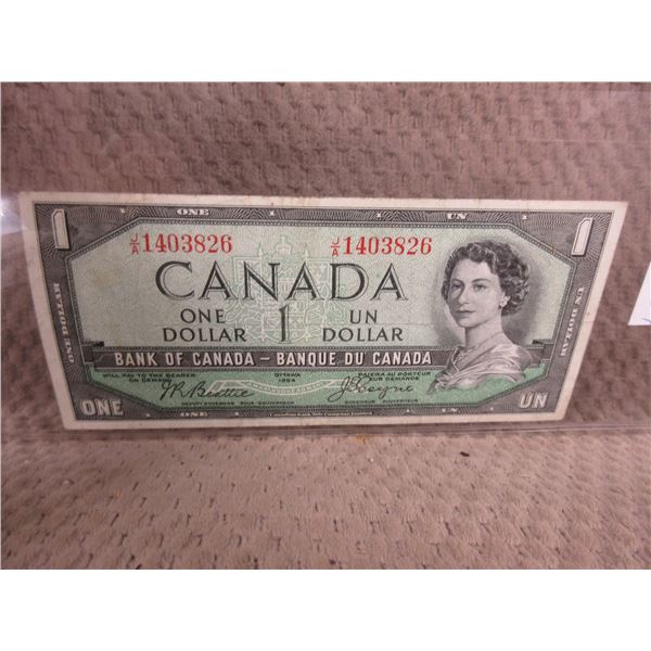 1954 - One Canadian Dollar Bill - Devil's Face