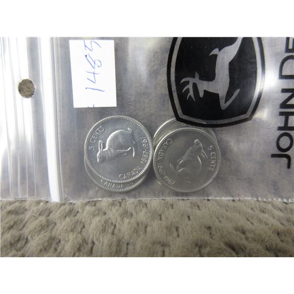 1867-1967 - 4 Canadian Centennial Nickels