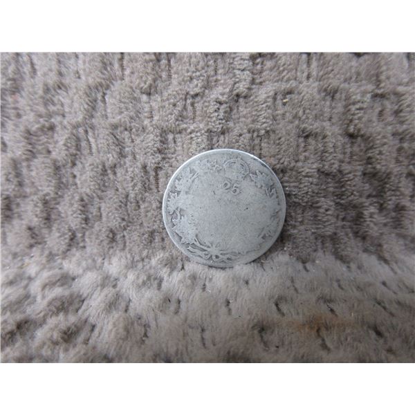 Date??? George V Canadian Twenty Five Cent Coin