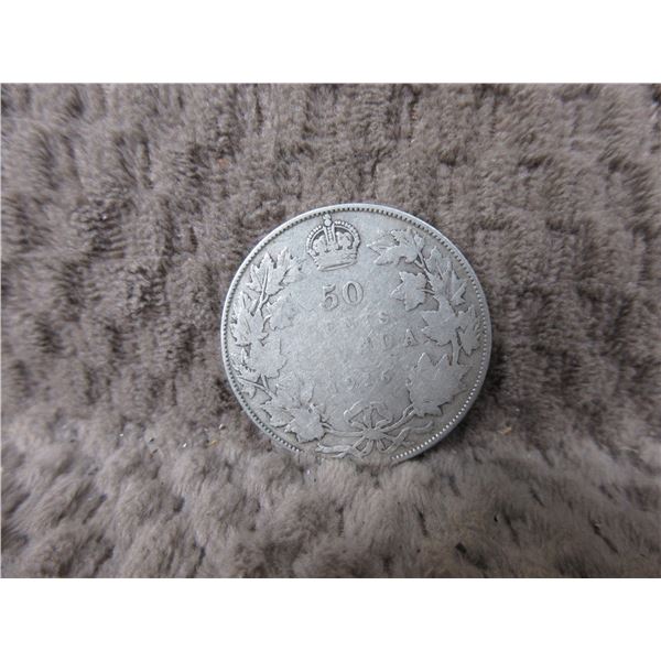 1916 Canadian Fifty Cent Coin