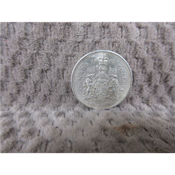 1961 Canadian Fifty Cent Coin