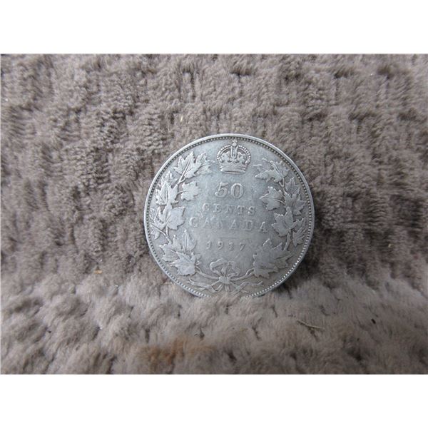 1917 Canadian Fifty Cent Coin