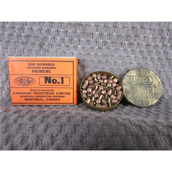 Tin of UMC #5 Primers & Sealed Box of CIL No. 1 Primers
