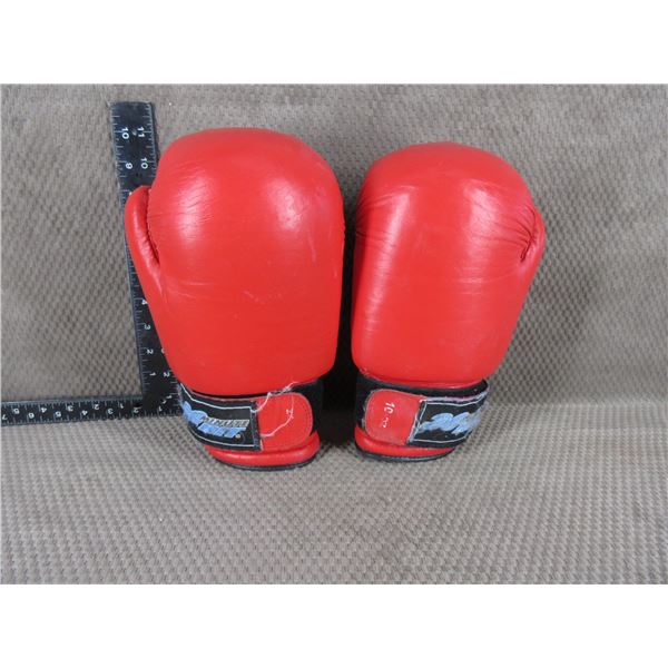 Pair of 10 Oz Red Boxing Gloves