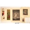 Image 1 : Women-Themed Vintage Matted Fine Art Prints (5) [118919]