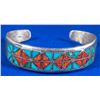 Image 1 : Coral & Turquoise Cuff [137236]