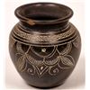 Image 2 : Early Etched Black Pottery Vase, Unsigned [137549]