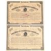 Image 1 : American Express stock certificates, type VIII, two different variants, Fargo Sigs. [132709]