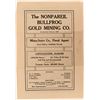 Image 1 : Nonpareil Bullfrog Gold Mining Company Prospectus / Advertisement [123173]