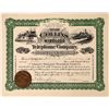 Image 1 : Collins Wireless Telephone Company Stock Certificate [126238]