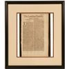 Image 1 : Beautifully Framed London Gazette from January 29, 1684 [123121]