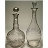 Image 1 : Two Clear Glass Decanters [117950]