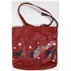 Image 2 : Stephanie Rose Long Handpainted Western Motif Leather Tote Bag  [135151]