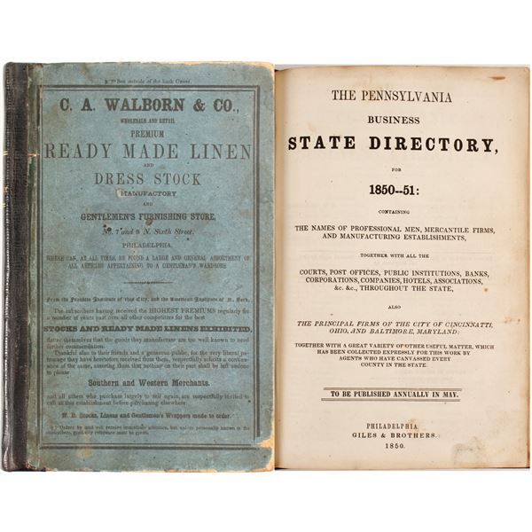 The Pennsylvania Business State Directory for 1850-51 [82961]